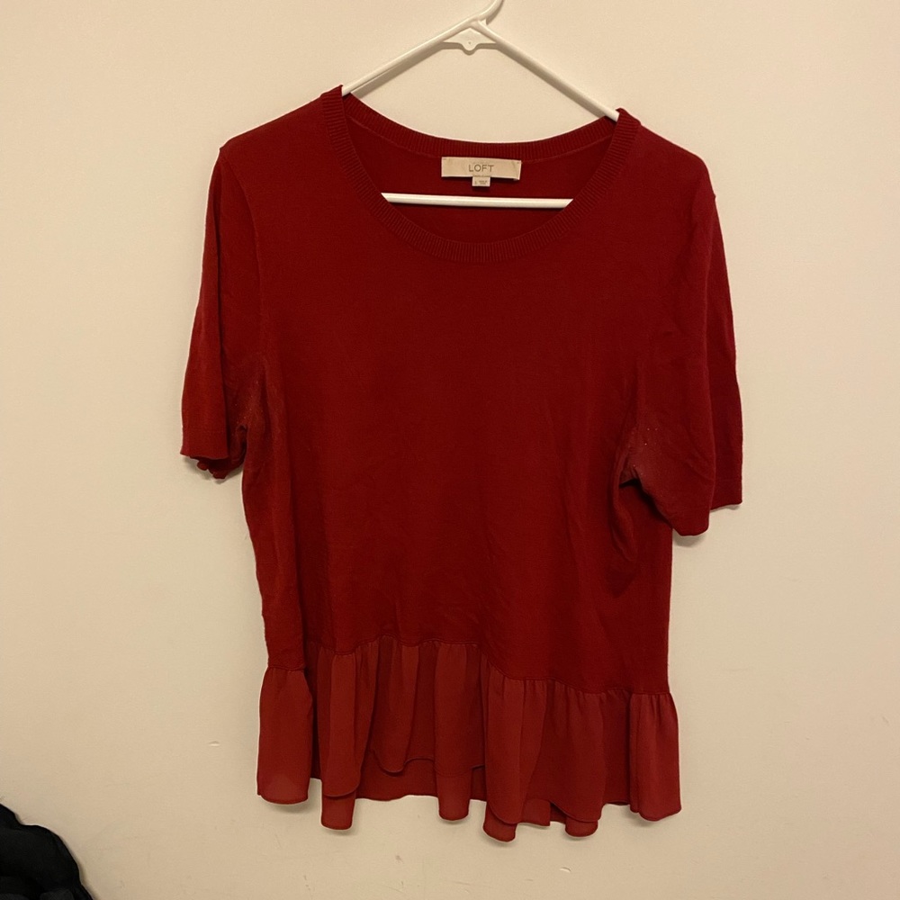 Loft red top large